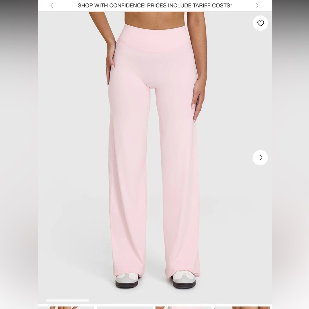 Oner Active Light Pink Wide-Leg Pants & longsleeve ribbed